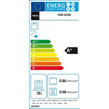 Teka HSB 6350 WH Φούρνος Ηλεκτρικός Άνω Πάγκου 70lt 59.5cm